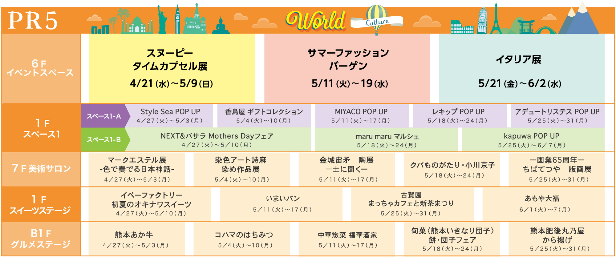 イベントカレンダー デパートリウボウ Ryubo