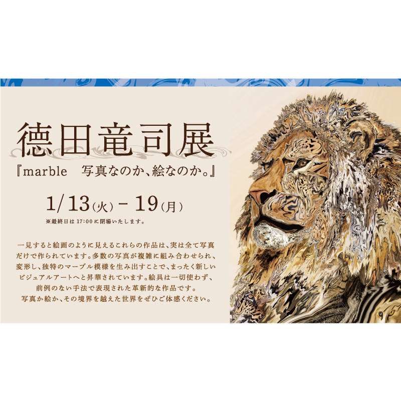 德田 竜司 展『marble 写真なのか、絵なのか。』